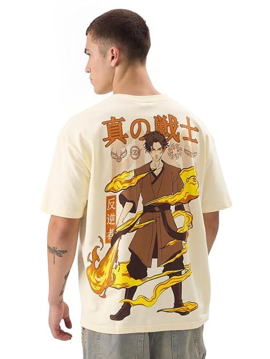 BACK PRINT DROP SHOULDER ANIME TSHIRT