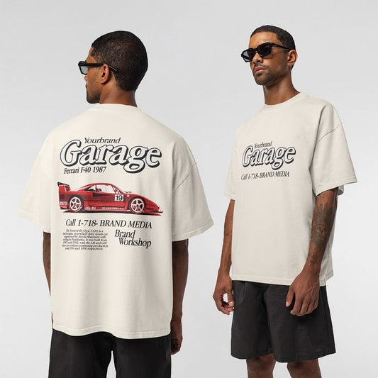 BACK PRINT DROP SHOULDER TSHIRTS