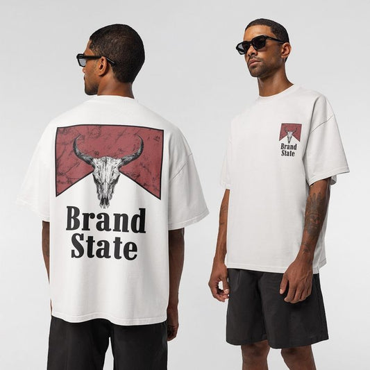 BACK PRINT DROP SHOULDER TSHIRT